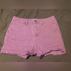 Women's Purple Lavendar Denim JeanShorts Boutique Size XL